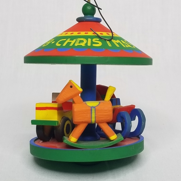 1978 Vintage Hallmark Ornament Tree Trimmer Twirl About Collection Toy Carousel - Picture 6 of 14
